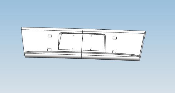 Задний бампер, Ret Crown 3T, FRP t = 3,0, сегментирован
