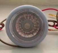 Combination reading lamp, K01 type, round, 32524 leather color