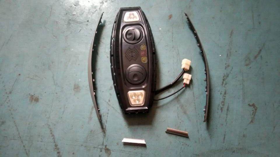 XLW type luggage rack, combined reading light, black and gray, ABS, with speaker