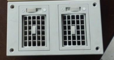 Simple double air duct outlet, CF-17A type, gray and white