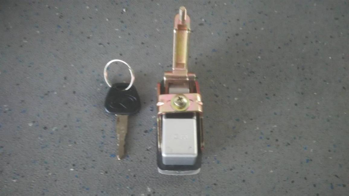 Simple lock, bar shape, Hangyu SX7/10-8000, silver-gray, 259800286-1