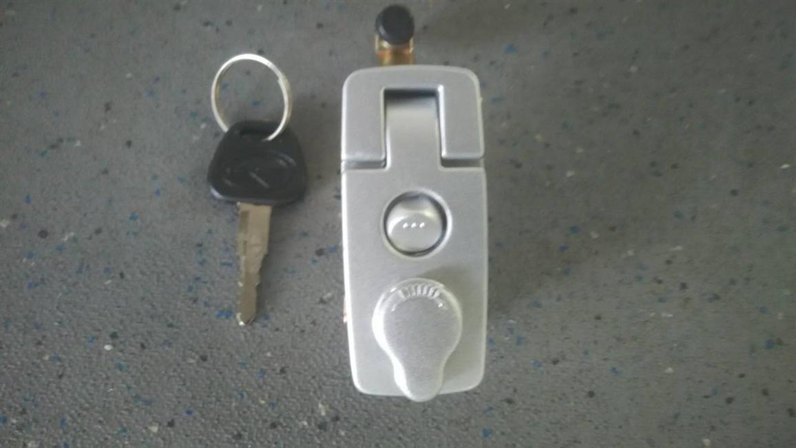 Simple lock, bar shape, Hangyu SX7/10-8000, silver-gray, 259800286