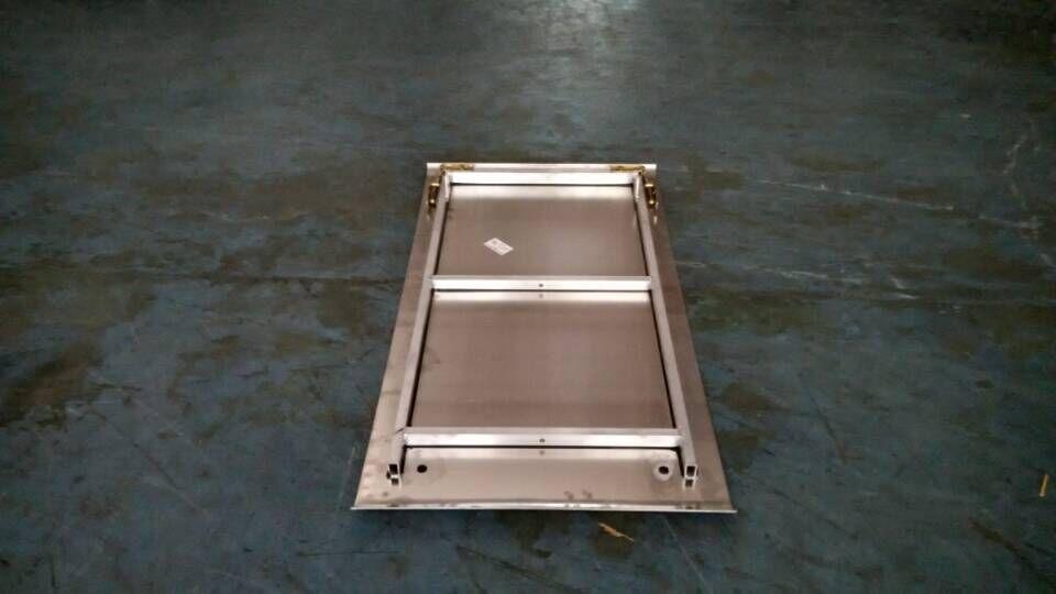 Battery bin door, side bin door-iron hinge, aluminum alloy t=2.6,6129Y, SX10/1-2000