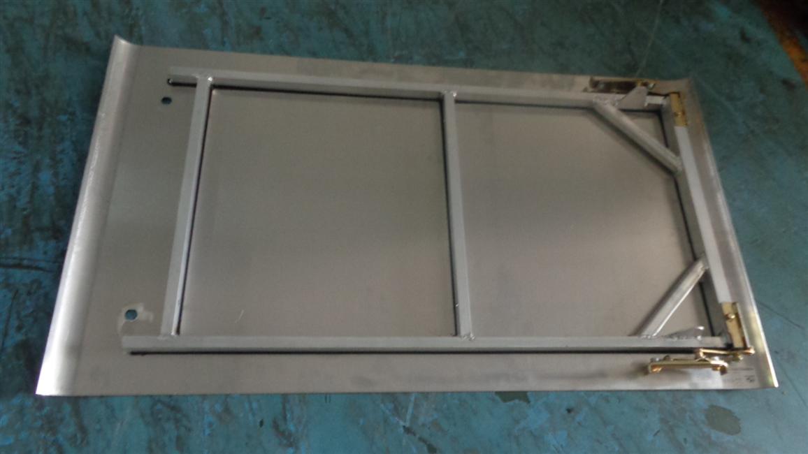 Battery bin door, side bin door-iron hinge, aluminum alloy, 6140Y, SX10/1-2000-2