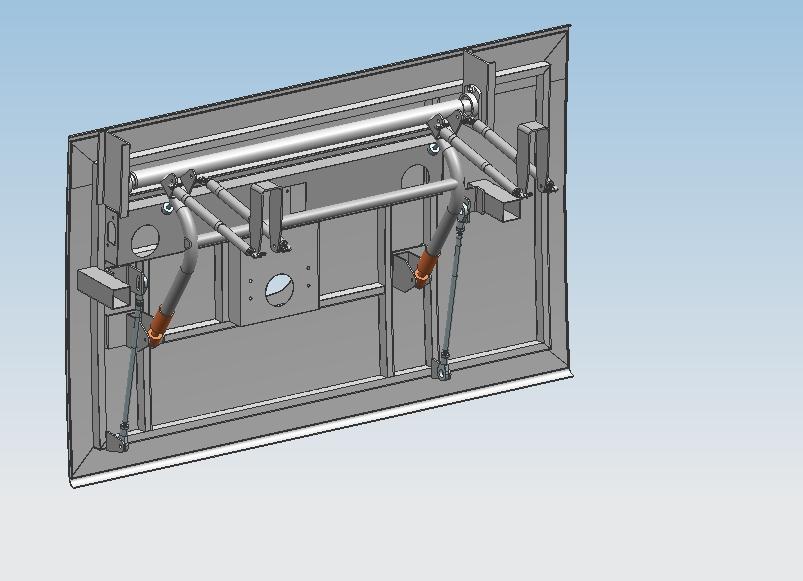 右二侧仓门,手摆,铝合金2.3,6905（平台化）,拉杆锁,L1435