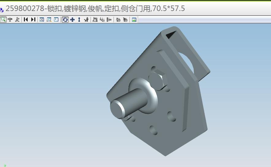 Locking, fixed buckle, side cushion door, JF, galvanized steel, 70.5*57.5