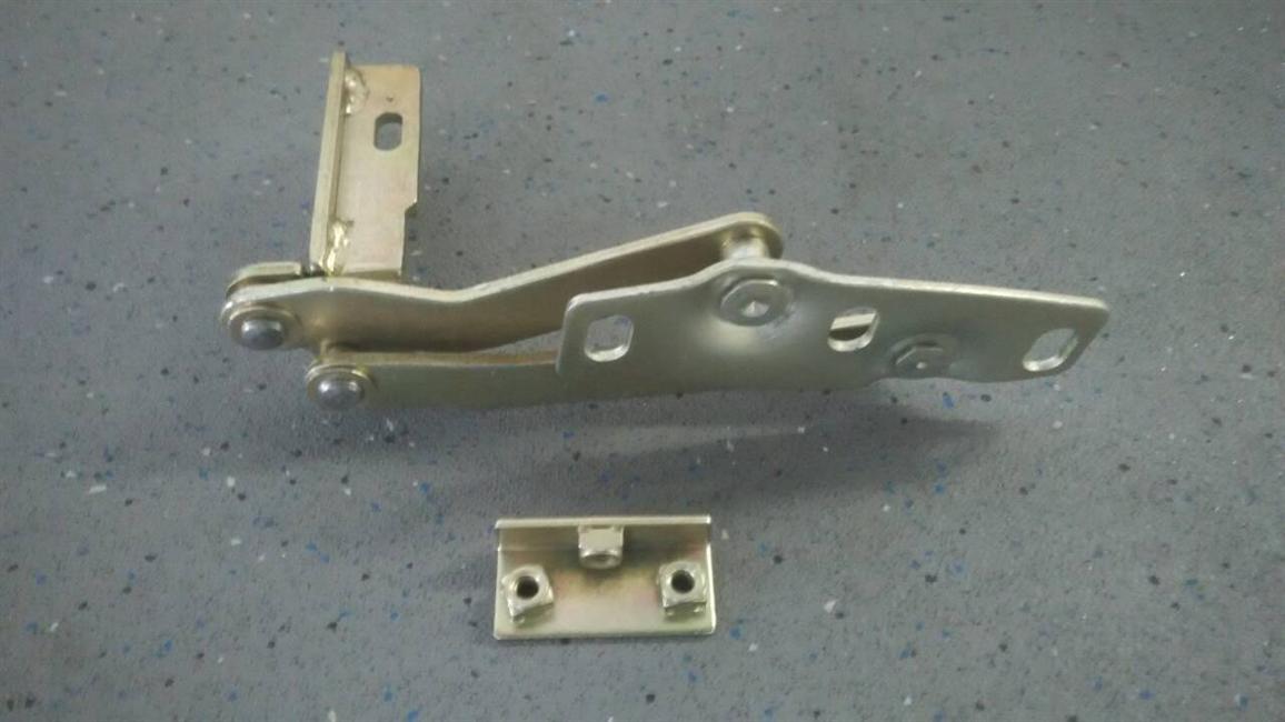 Side door hinge, four-link rod, steel, lengthened and thickened, right