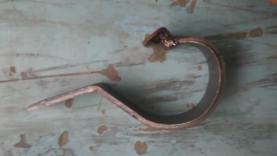 Rear door hinge, shaft hinge, Q235A t=10.0, question mark hinge