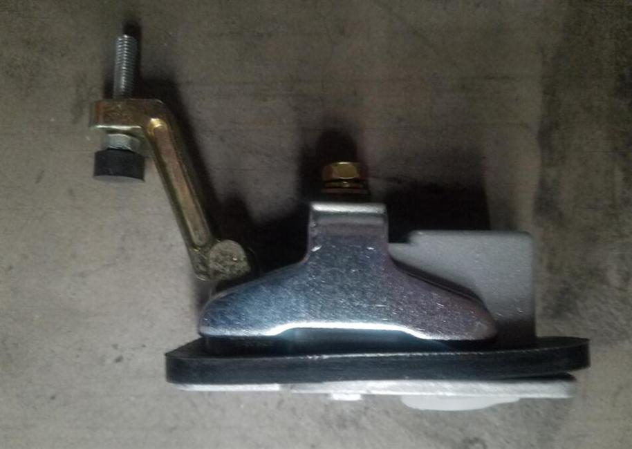 Simple lock, long strip, easy to open round button, silver-1