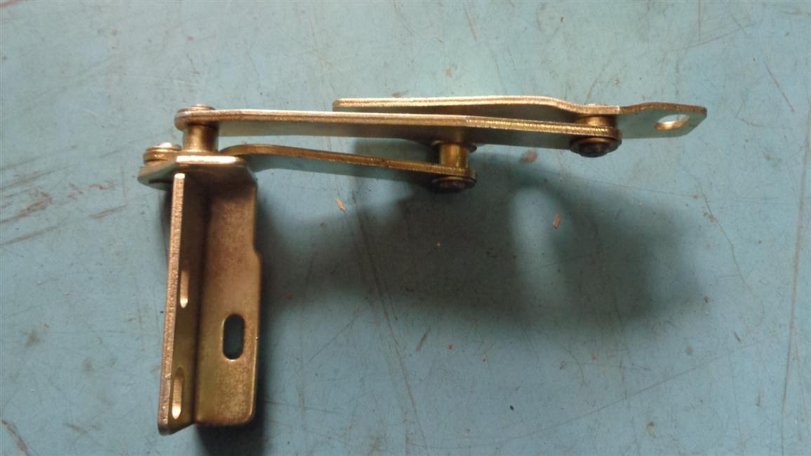 Side door hinge, four-link, steel, right front