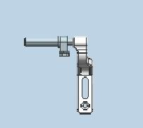 Side door hinge, single-axis hinge, cast steel + stainless steel, right side, exposed optimization-1