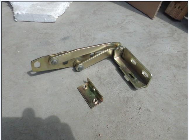 Side door hinge, four-link, steel, left front