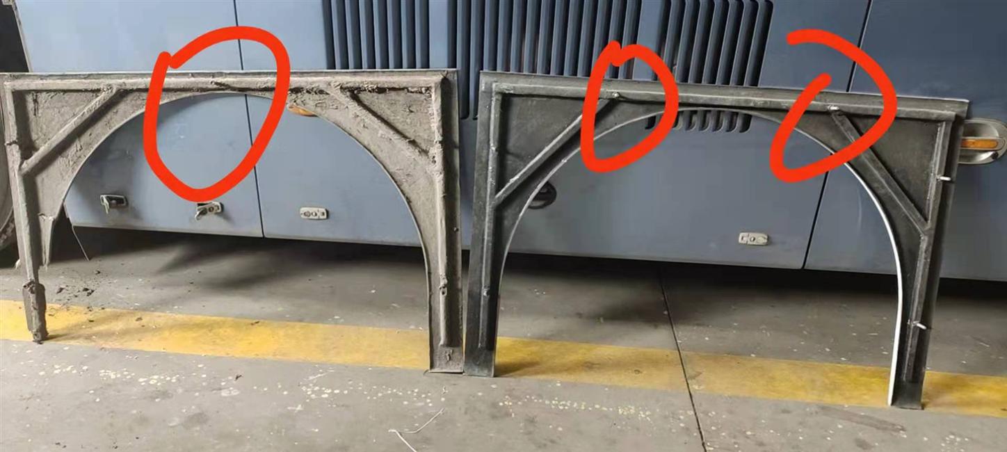 Right rear wheel wing, XMQ6110C, Glass steel