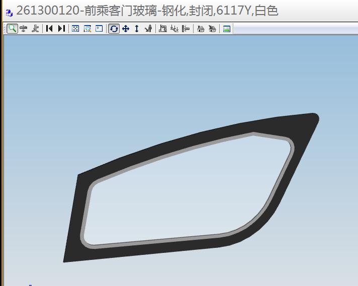 Porte passager avant vitrée, fermée, 6117Y, blanche