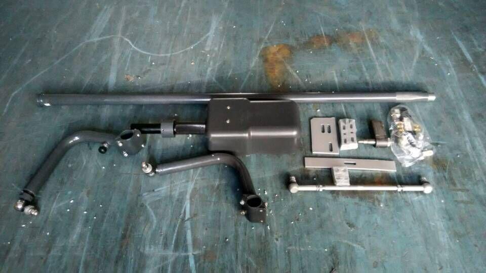 Door pump assembly, pneumatic, front door, swing type, left rudder, curved arm radius 380, support spacing 1435