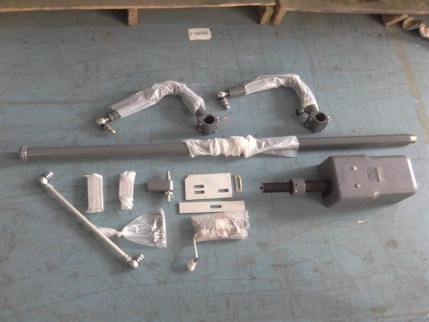 Pompe de porte, pneumatique, porte avant, type balançoire, gouvernail gauche, rayon de bras courbé 405, espacement du support 1478