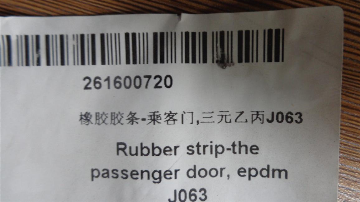 Rubber strip-passenger door, PP J063-1