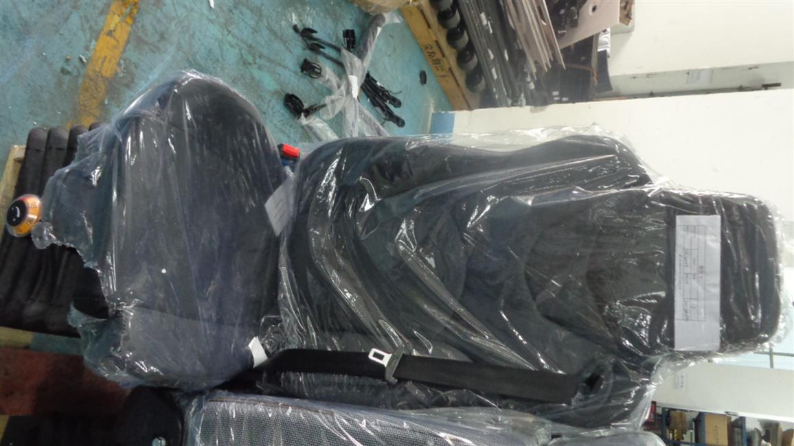 Mechanical driver chair, J15-5, three-point seat belt, handrails, genuine leather fabric-2