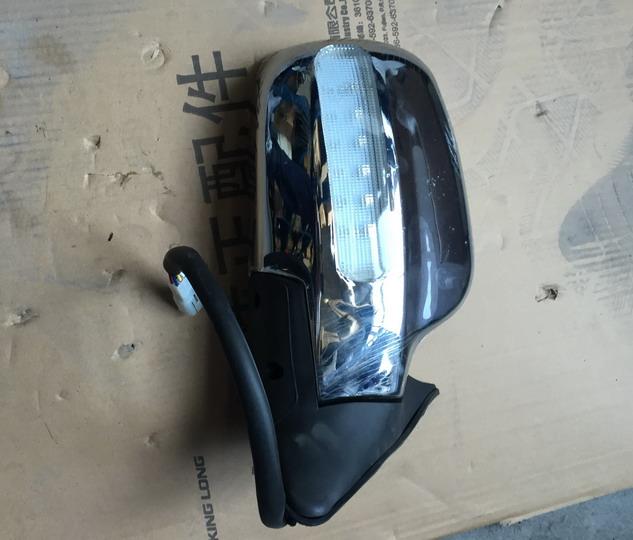 Exterior rearview mirror assembly, right rudder right side, thick-side chrome plating, electric, double lights, KS-1