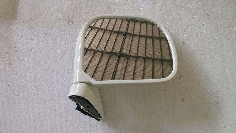 Exterior rearview mirror assembly, universal right side, thin plate type golden dragon white, manual, KS-1