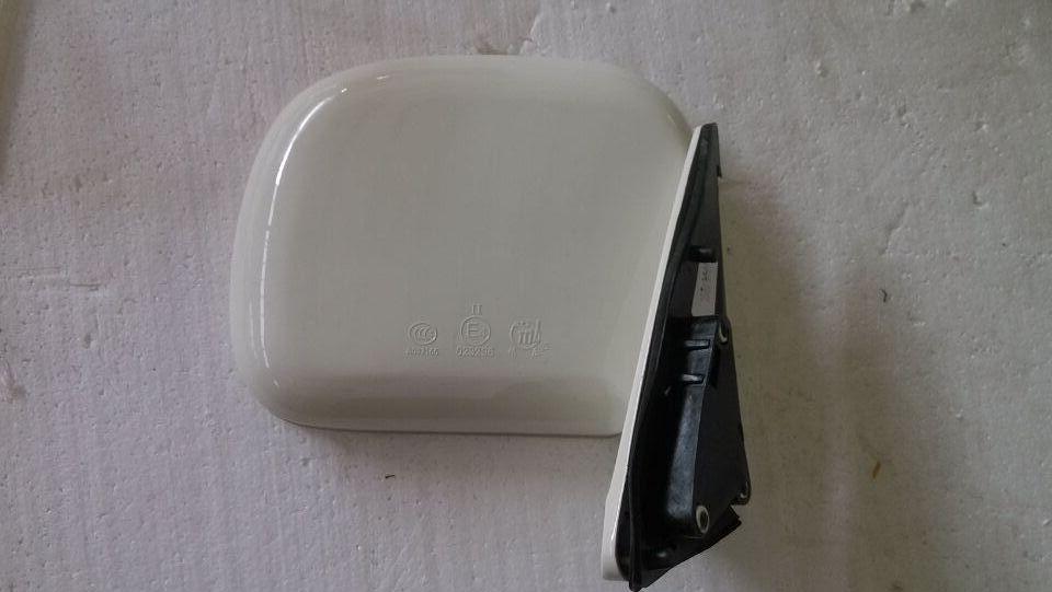 Exterior rearview mirror assembly, universal right side, thin plate type golden dragon white, manual, KS