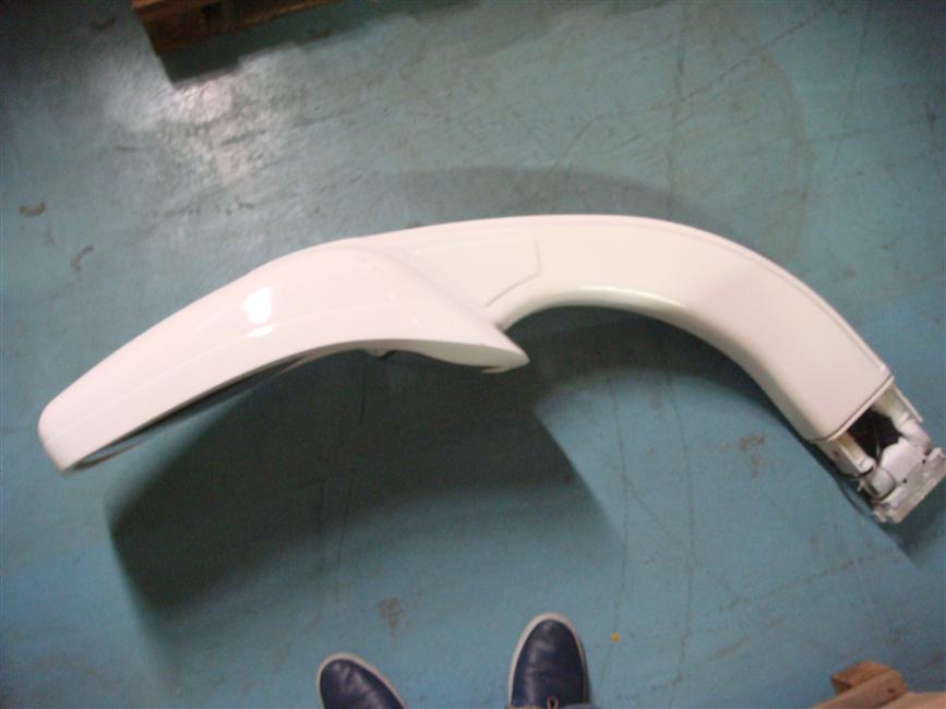 Left external rearview mirror assembly, Shanghai Mekron 6127, rabbit ear type, electric electric defrost, 6127Y-1