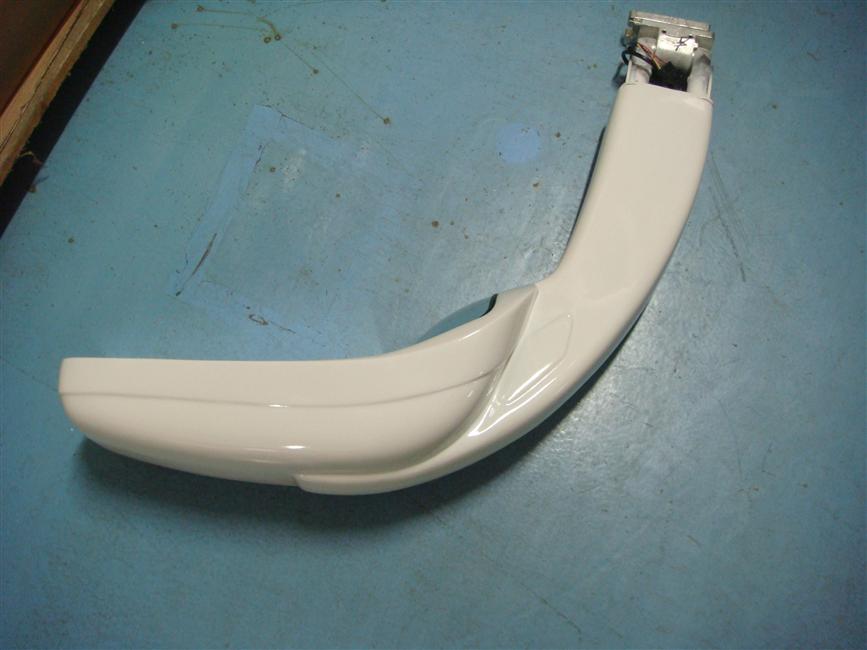 Left external rearview mirror assembly, Shanghai Mekron 6118, rabbit ear type, electric electric defrost, 6118Y-1