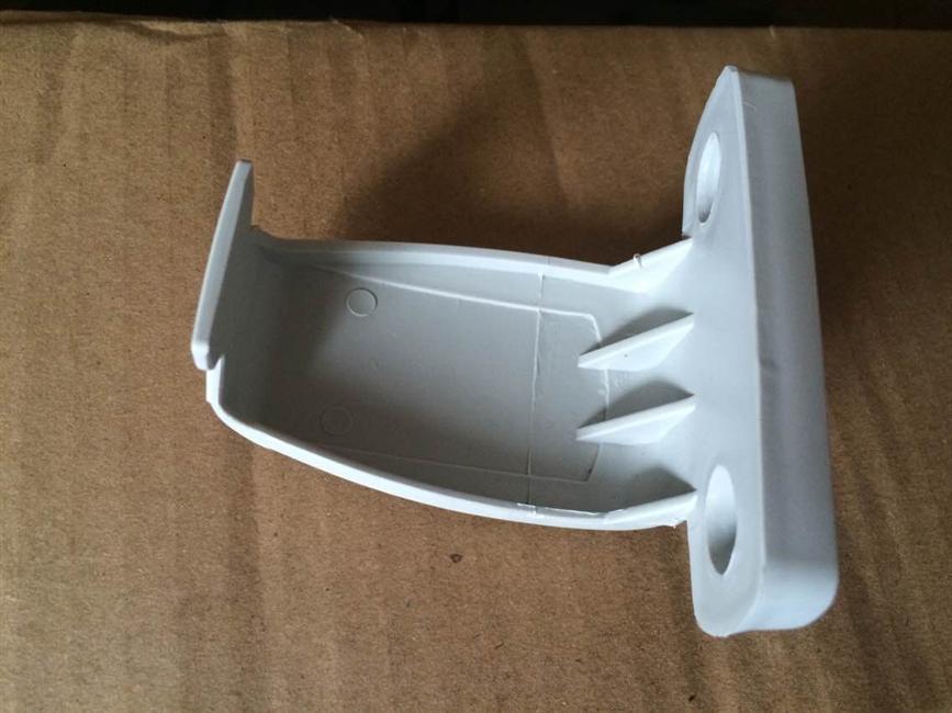 Curtain hook, nylon, front and rear end curtain hook, 6117Y, 37090 gray and white