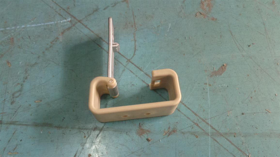 Crochet simple côté rideau, gris blanc