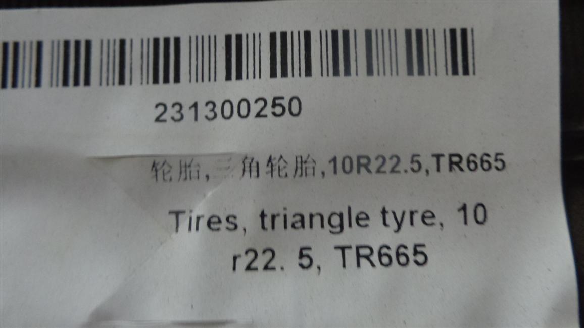 Tires, Triangular Tires, 10R22.5, TR665
