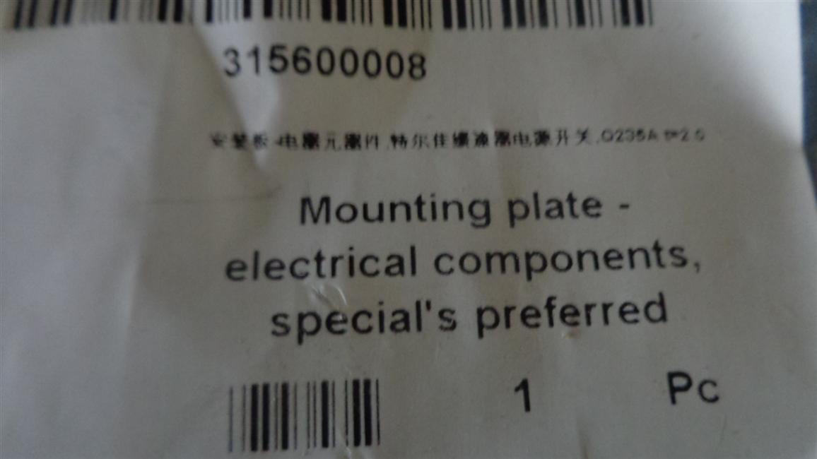 Installation board - electrical components, Teljia retarder power switch, Q235A t=2.0