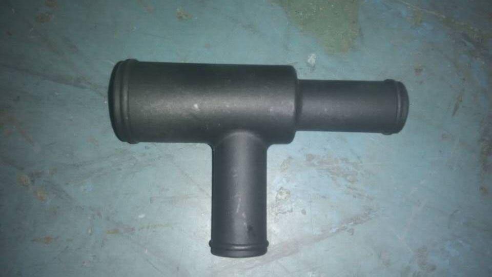 Tee connector, injection molding convex edge 38mm, injection molding convex edge 25mm, injection molding convex edge 25mm