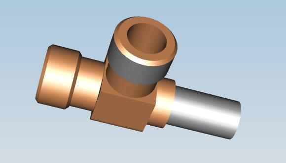 Tee connector, clamp type M18*1.5, inner R1/4”, bar Φ12