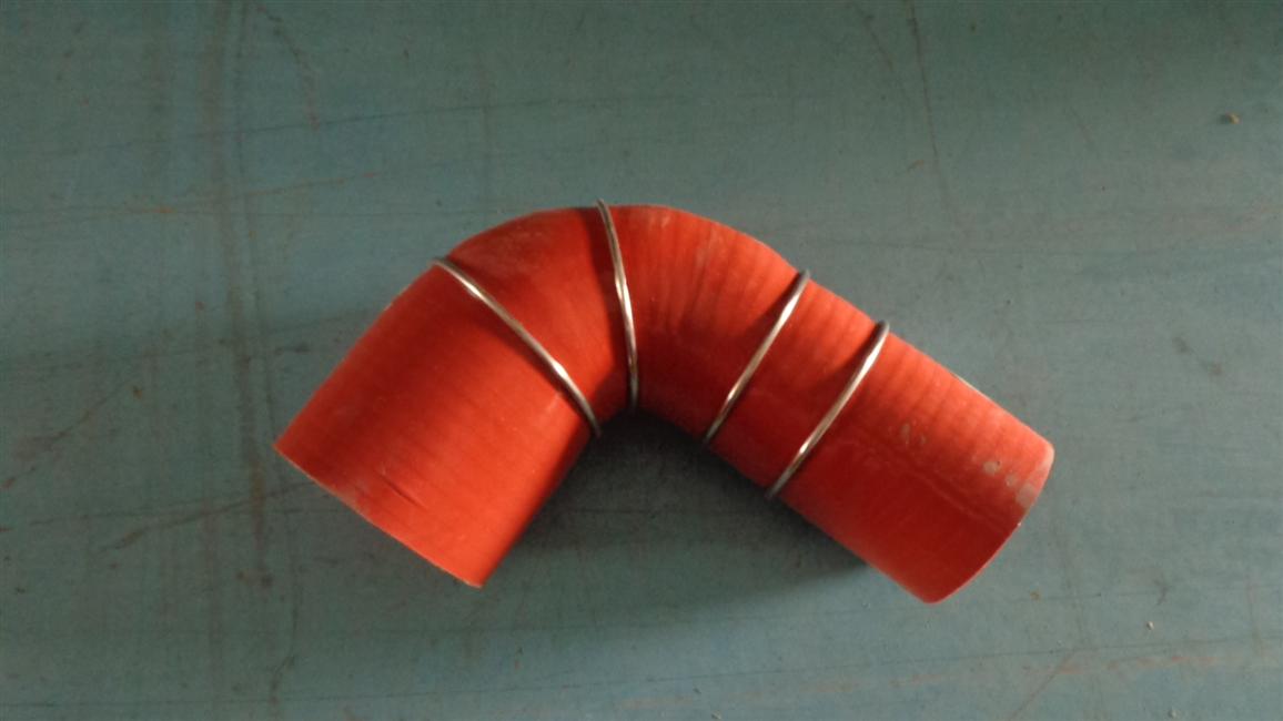 Hose-intercooling, silicone, D63.5-D76, flat bent pipe-90°, 170*120-1