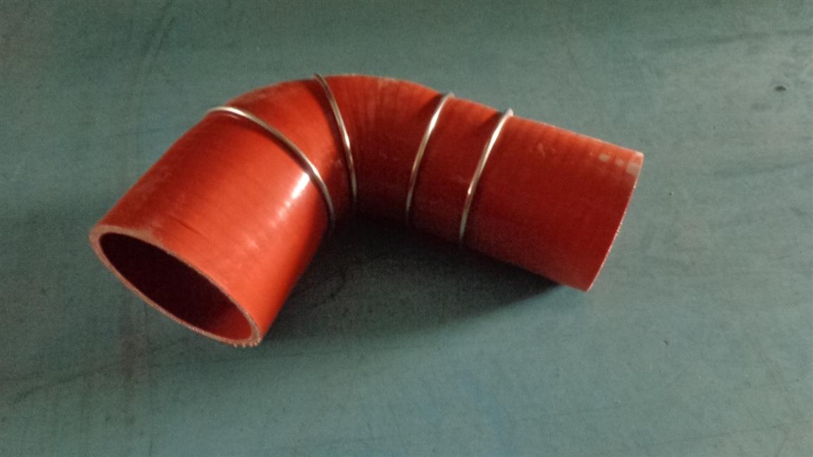 Hose-intercooling, silicone, D63.5-D76, flat bent pipe-90°, 170*120-2