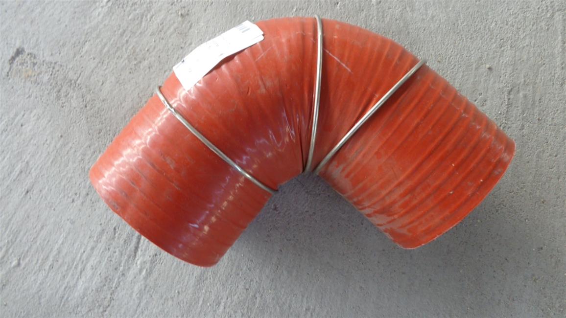 Hose-intercooling, silicone, D100, flat bent pipe-90°, 160*160
