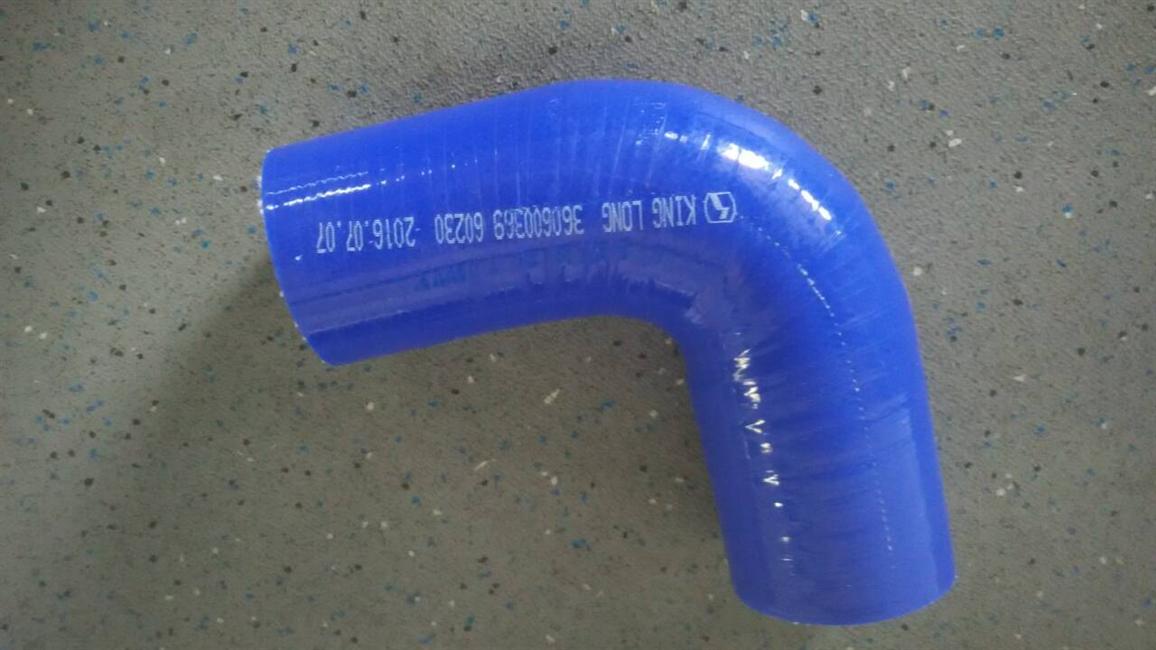 Cooling hose, silicone, D50, flat bent pipe-90°, 120*120