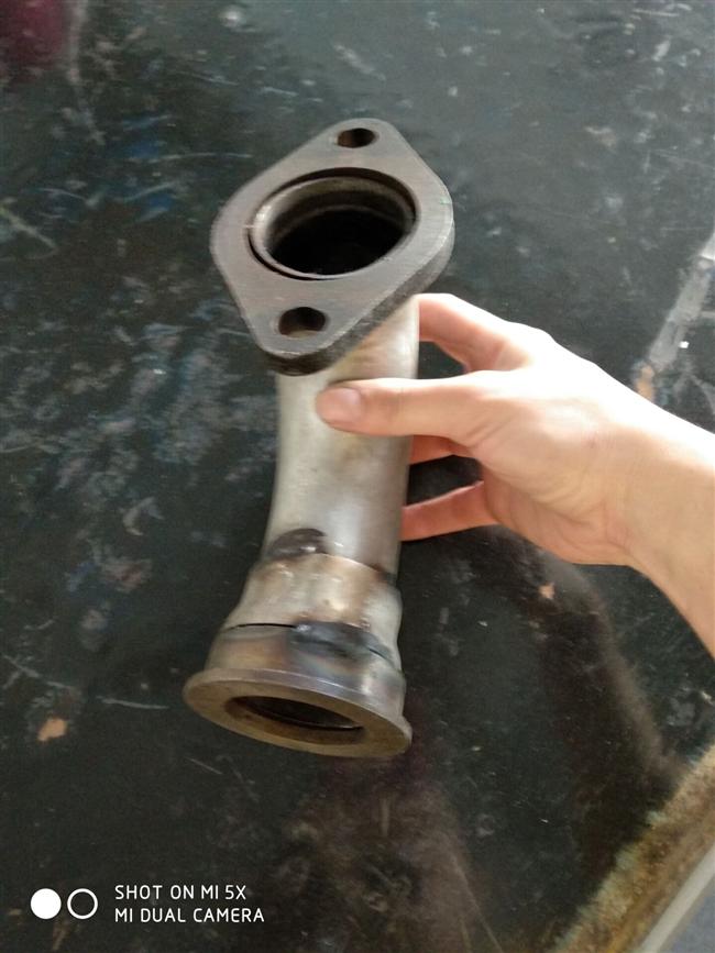 Front exhaust pipe, upper diesel SC28R, KT