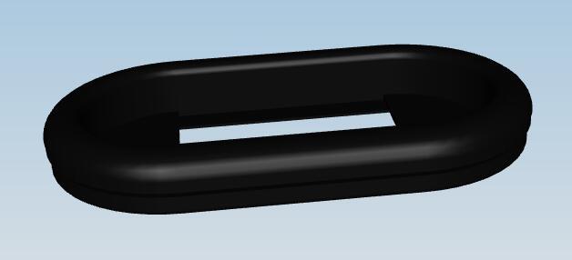 The small warehouse wire harness through hole sealant cover behind the middle door, with skirt edges on both sides, for dustproofing of wire harness