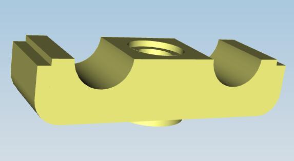 2-hole rubber tube clamp with boss