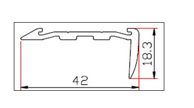 Aluminum profile, 2612, step profile