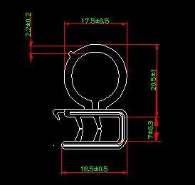 Sealant strip, BFH006, luggage compartment door
