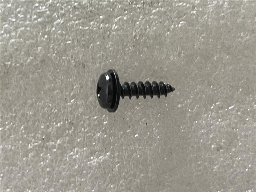 Cross-slot disc head self-tapping screw and flat washer assembly-ST4.8, L19, black zinc plated, type C