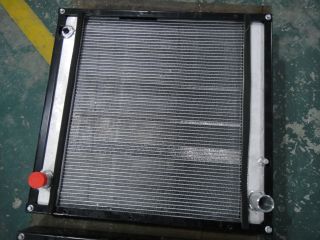 Ensemble radiateur, en croix, avec anneau de protection contre le vent