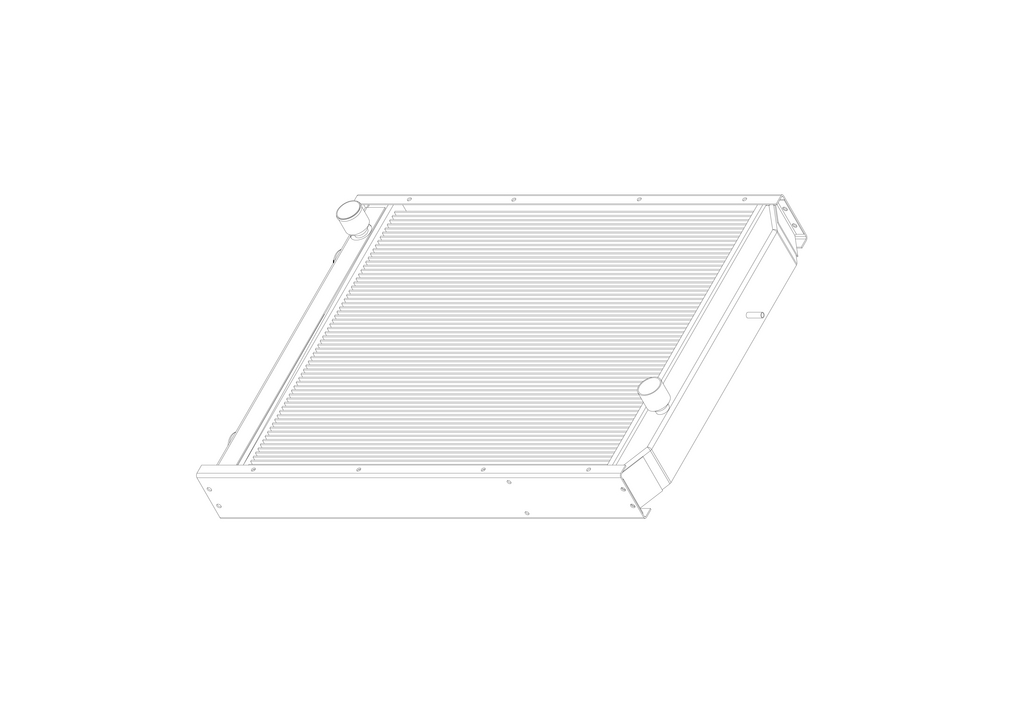 Ensemble radiateur, montage en croix