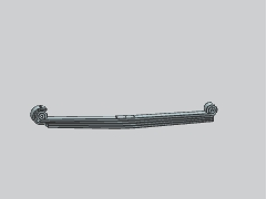 Front steel leaf spring assembly