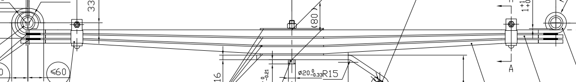Right front steel leaf spring assembly