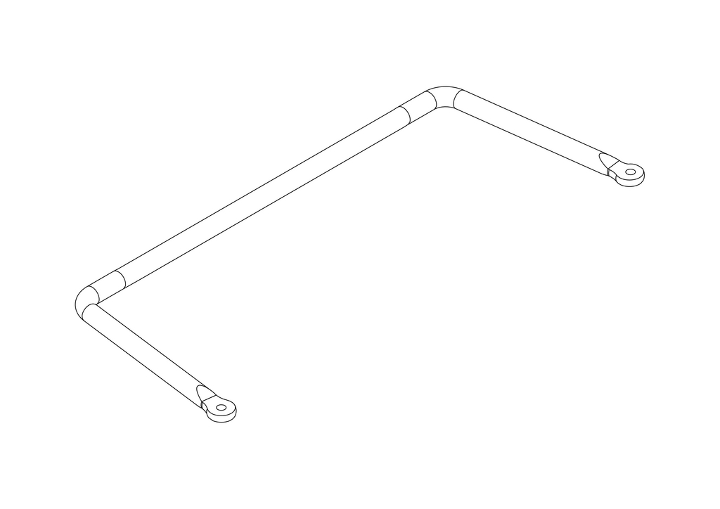 Front transverse stabilizer assembly