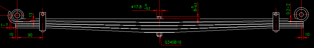 Ensemble ressort arrière en acier