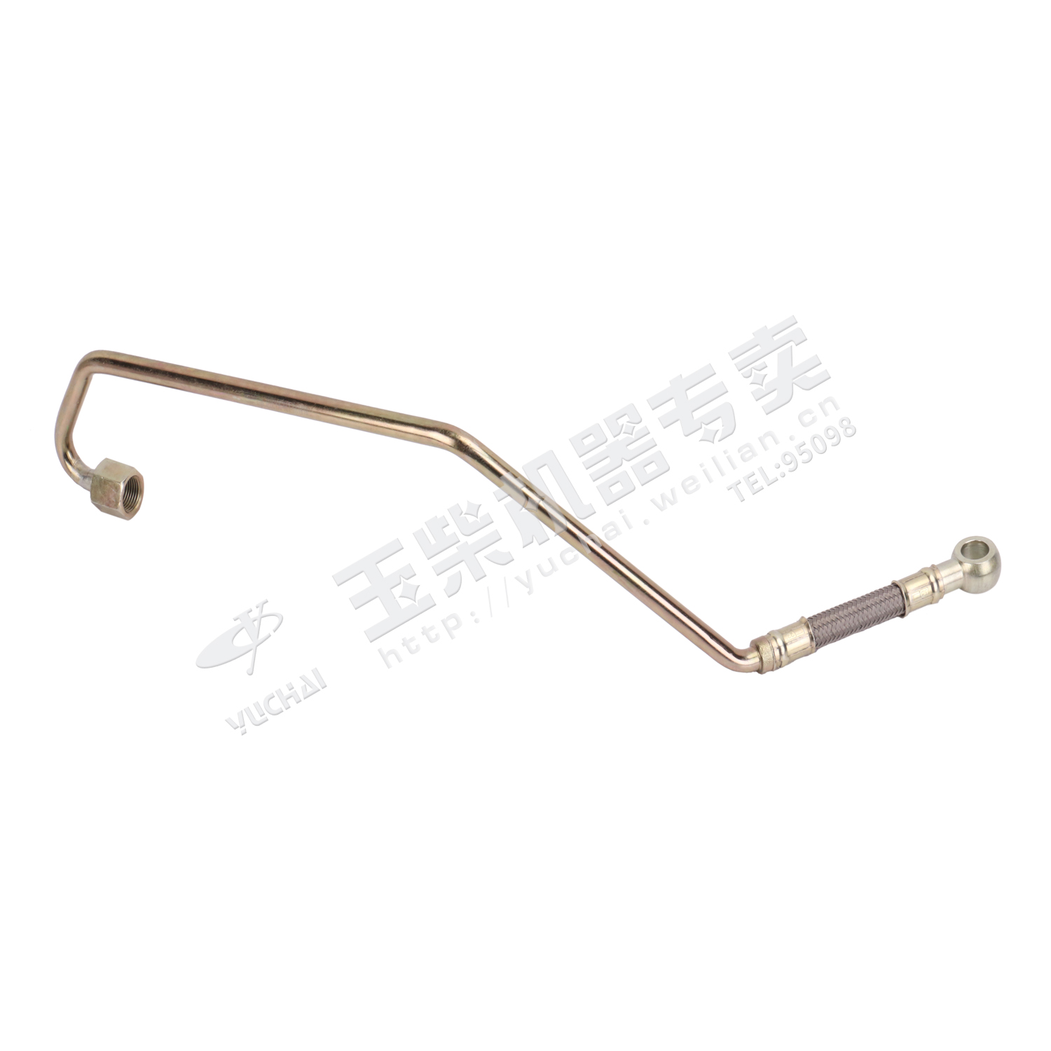 Supercharger oil inlet pipe assembly